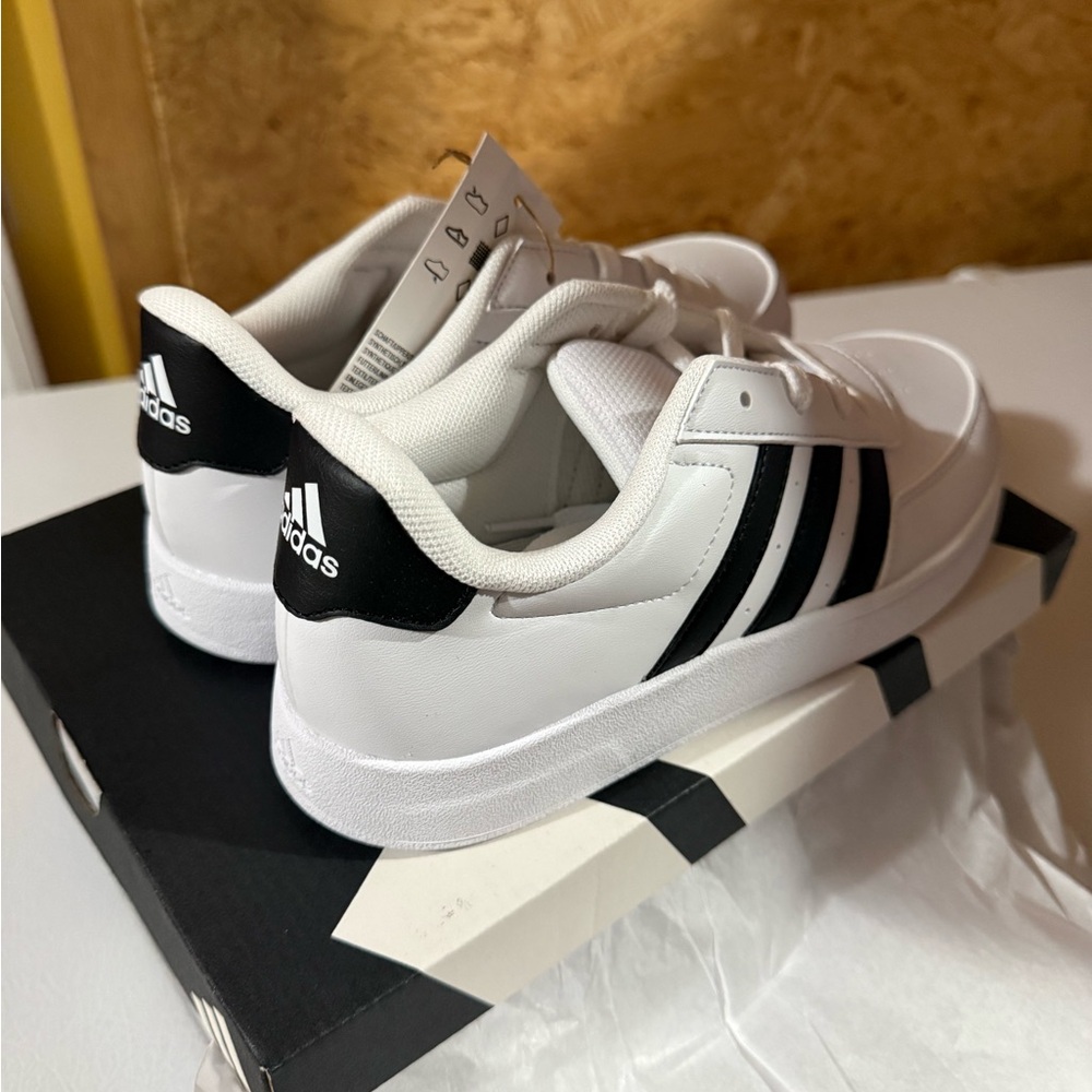Adidas Kids White and Black Sneakers - Picture 3 of 4